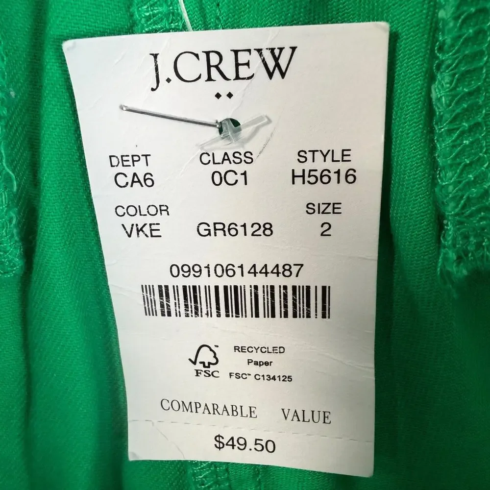 J.Crew Women's Size 2 Green Chino Shorts 3.5